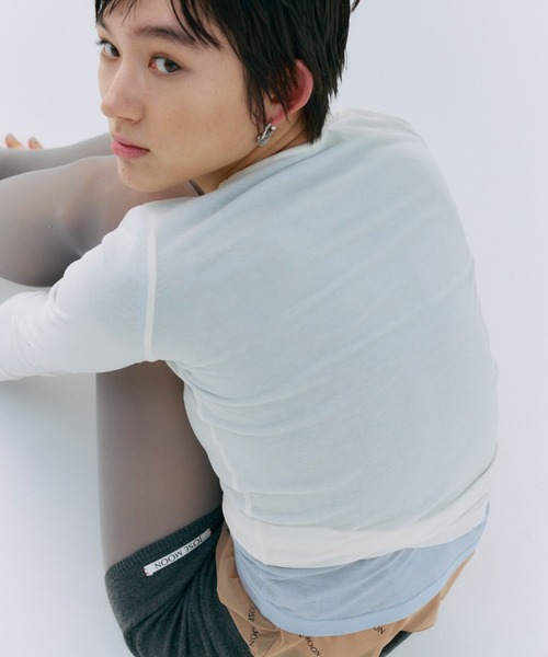 JOSE MOON（ジョゼムーン） tシャツ SHEER CUTSEW TOPS/シアー