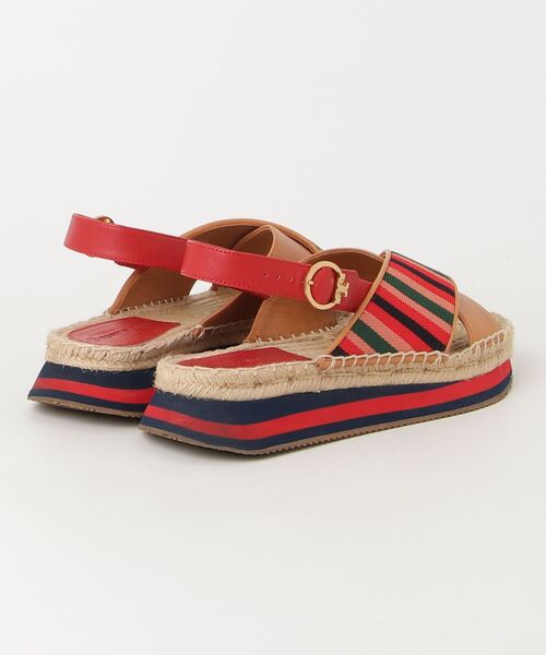 TORY BURCH 「TORY BURCH」 フラットサンダル 8M レッド