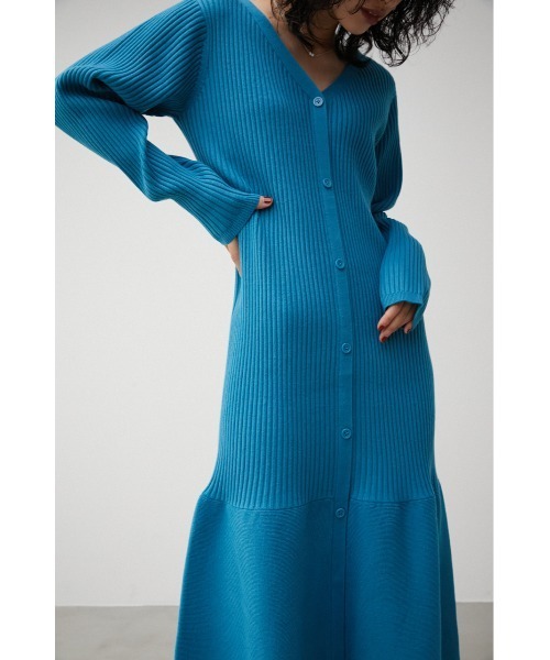 「AZUL BY MOUSSY」 ニットワンピース SMALL グレー レディース_画像2