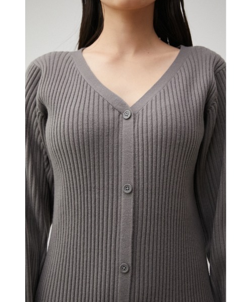 「AZUL BY MOUSSY」 ニットワンピース SMALL グレー レディース_画像4