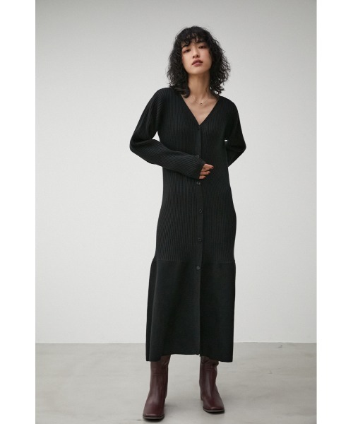 「AZUL BY MOUSSY」 ニットワンピース SMALL グレー レディース_画像9