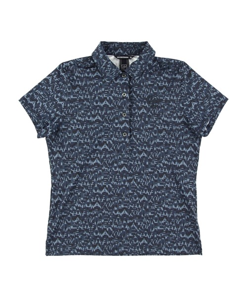 ポロシャツ ポロ WOMENS レイヤーロゴプリント ベア天竺 半袖ポロシャツ レディース ZOY ポロシャツ ポロ WOMENS レイヤーロゴプリント ベア天竺