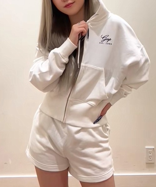 最終価格　ヴィンテージソフト GAPロゴ ジップアップパーカー　セットアップ GAP パーカー ヴィンテージソフト GAPロゴ ジップアップパーカー