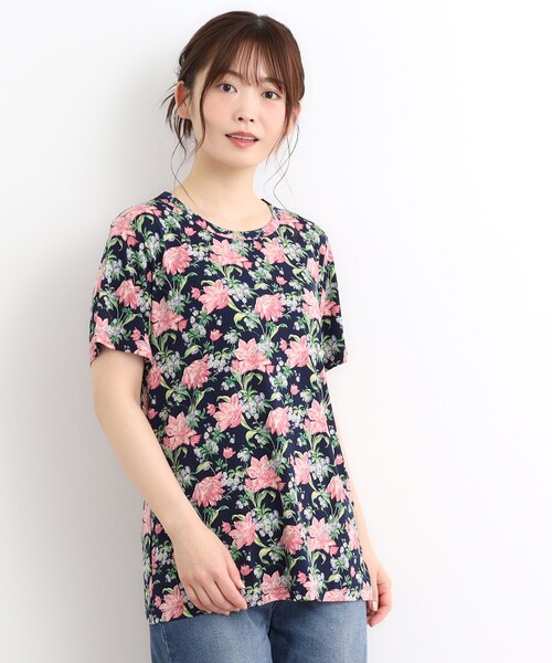 tシャツ 「洗える／ジャージ素材／同柄アイテムあり」シャーボーン柄プルオーバー レディース