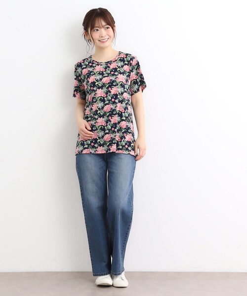 LAURA ASHLEY tシャツ 「洗える／ジャージ素材／同柄アイテム