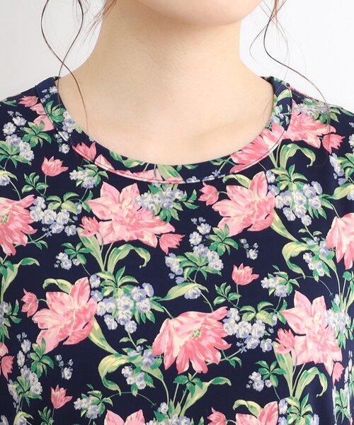 tシャツ 「洗える／ジャージ素材／同柄アイテムあり」シャーボーン柄プルオーバー レディース LAURA ASHLEY tシャツ 「洗える／ジャージ素材／同柄アイテム