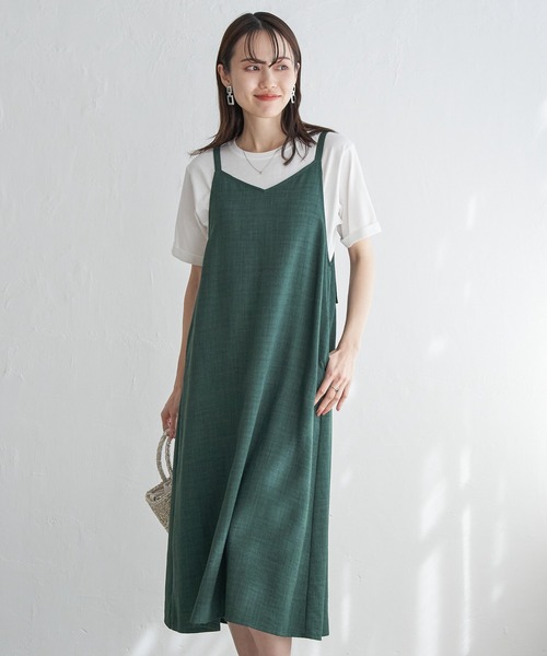 ikka（イッカ） ワンピース 「2点セット」リネンライク2WAYキャミ