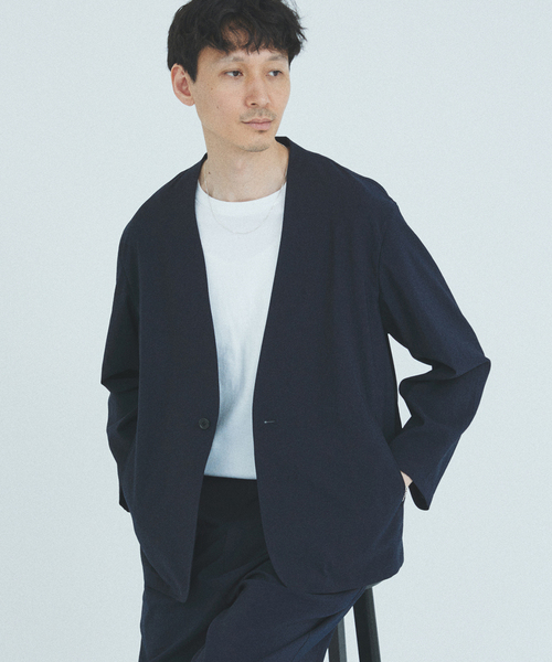 【EVALET / エバレット】セットアップ　ジャケット×パンツ JOURNAL STANDARD ジャケット ノーカラージャケット ”吸水速乾