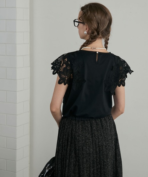 BONLECILL noir tシャツ 「BONLECILL noir」フラワーレースドッキング