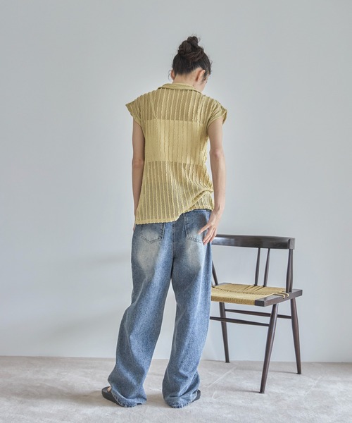 ジーンズ デニム パンツ ルーズ スリムフィット ドレープ 4731 feepur ジーンズ デニム デニムパンツ ストレートルーズデニム