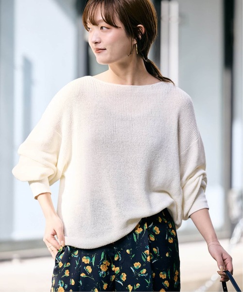 SLOBE IENA リネン混ドルマンスリーブニット SLOBE IENA - SLOBE IENA スローブイエナ 24SS リネン混ドルマン