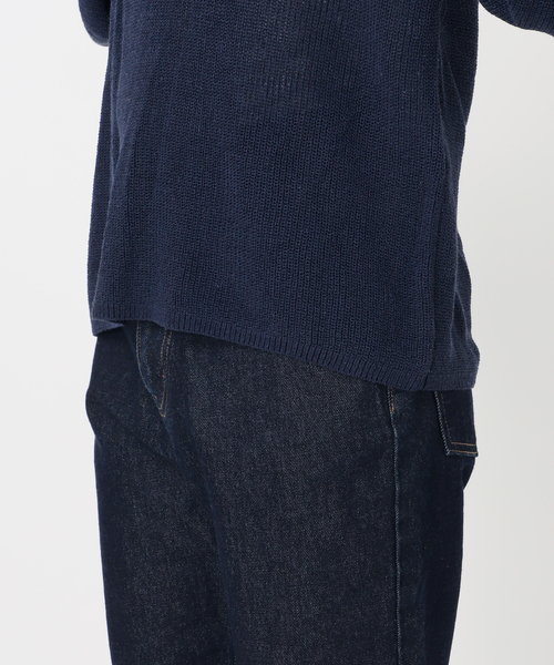 SLOBE IENA - 【オシャレ⭐SLOBE IENA】青　セーター　カシミヤ　アンゴラ混 SLOBE IENA ニット セーター 「追加」リネン混畦ニット