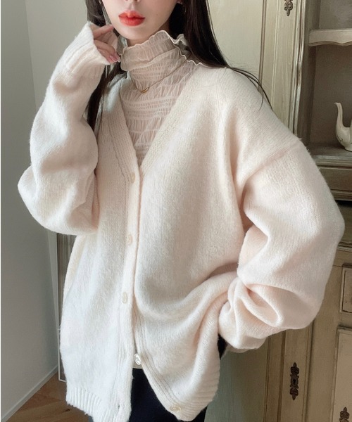 「Ada.」 ニットカーディガン FREE モカ レディース_画像4