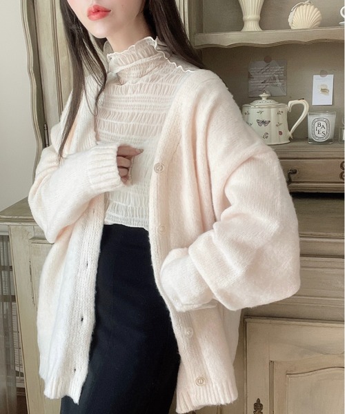 「Ada.」 ニットカーディガン FREE モカ レディース_画像9