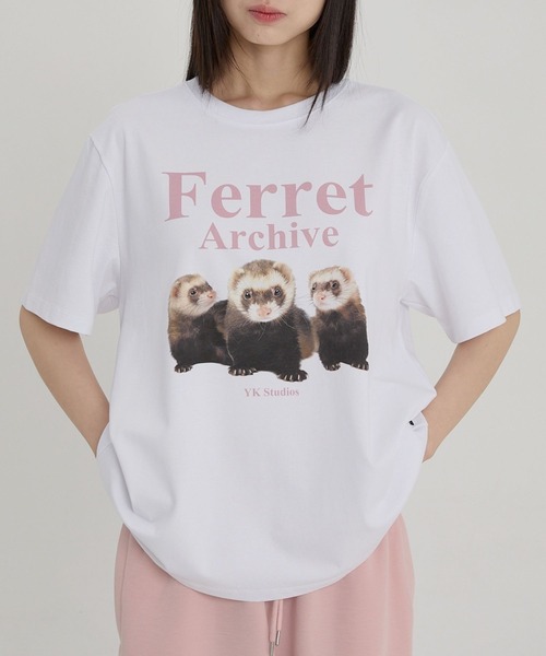 tシャツ 「UNISEX」Wai Kei／フェレットＴEE レディース メンズ