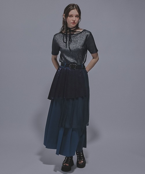 tシャツ レースアップリブニットT(HARE) レディース レースアップリブニットT(HARE)（Tシャツ/カットソー）｜HARE