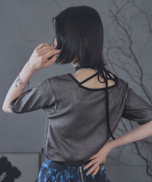 HARE tシャツ 2WAYグリッターリブT(HARE) レディース : ZOZOTOWN