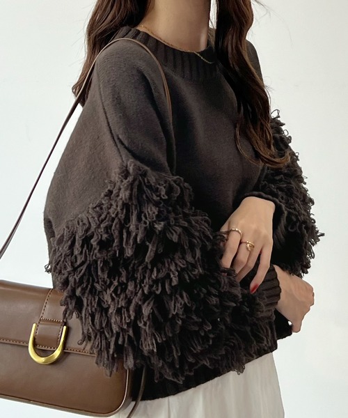 「Futier land」 長袖ニット FREE チャコールグレー レディース_画像8