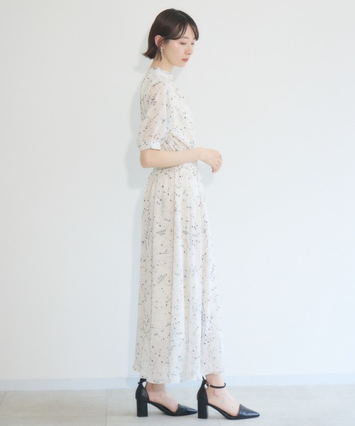 トラノイスタンドカラーワンピース定価27,500円 Paradise Picnic ワンピース TRANOI. starsignスタンドカラー