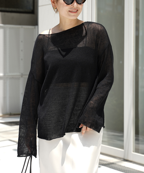 Deuxieme Classe ニット セーター LINO Sheer プルオーバー