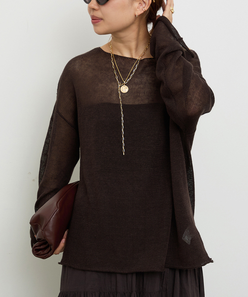 Deuxieme Classe ニット セーター LINO Sheer プルオーバー