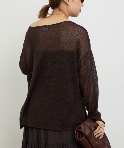 deuxieme classe Sheer Slit Sleeve プルオーバー Sheer Slit Sleeve プルオーバー（ニット/セーター）｜Deuxieme
