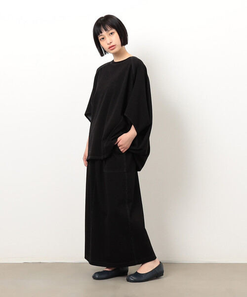 tシャツ インレイ変形プルオーバー / セットアップ対応 レディース tシャツ インレイ変形プルオーバー / セットアップ対応