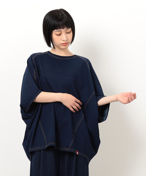 tシャツ インレイ変形プルオーバー / セットアップ対応 レディース tシャツ インレイ変形プルオーバー / セットアップ対応