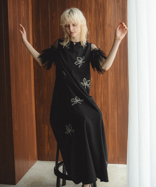 et.UNIVER オケージョンドレス et.UNiVER ドレス Embroiderry dress : ZOZOTOWN Yahoo!店