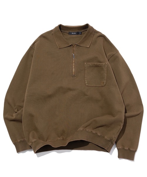 012xxol購入24.5cm SILAS（サイラス） トレーナー スウェット HALF ZIP SWEATSHIRT メンズ