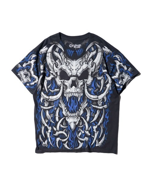 Liquid blue スカル　Tシャツ tシャツ LIQUID BLUE リキッドブルー / ”SKULL”TEE メンズ レディース