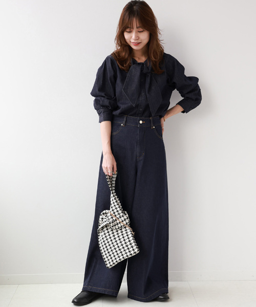 「JOURNAL STANDARD relume」 デニムパンツ 38 ネイビー レディース