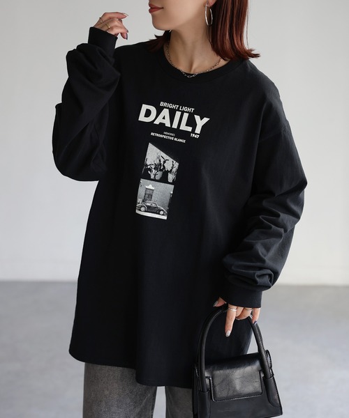 「Riberry」 「GILDAN」長袖カットソー LARGE ホワイト レディース