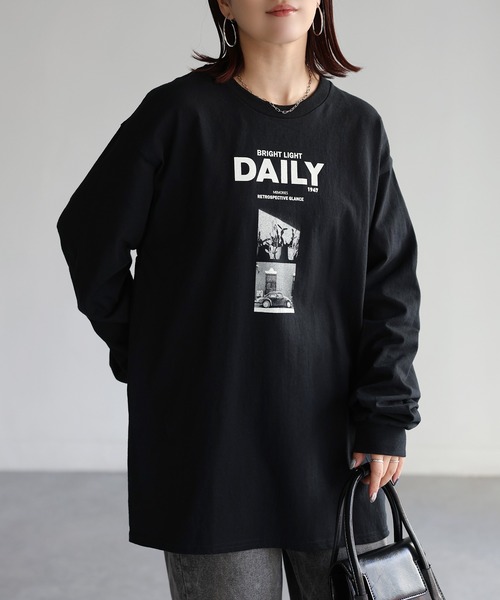 「Riberry」 「GILDAN」長袖カットソー LARGE ホワイト レディース