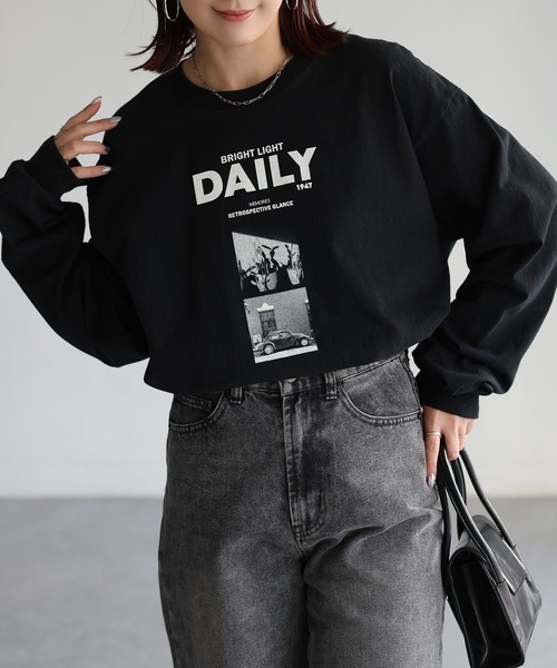 「Riberry」 「GILDAN」長袖カットソー LARGE ホワイト レディース