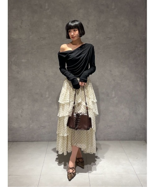 SLY（スライ） スカート RANDOM FRILL SK ランダム フリル スカート