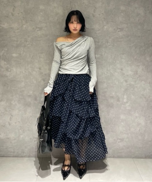 SLY（スライ） スカート RANDOM FRILL SK ランダム フリル スカート