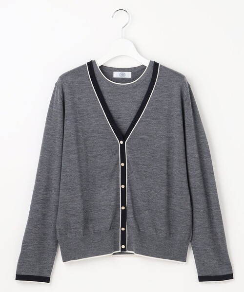 FOXEY Twin Knit Aria ツインニット アンサンブル 40 アンサンブル トリムツイン ニット : ZOZOTOWN Yahoo!店 - 通販