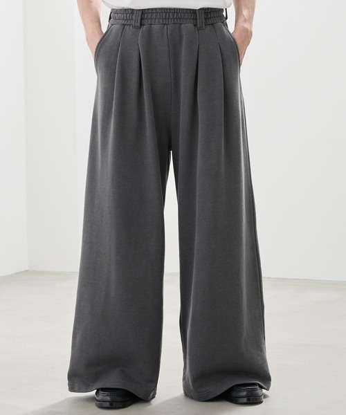 LUENNA ワイドパンツ スウェットパンツ ジャージ 「LUENNA」2-Tuck