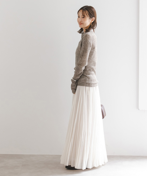 NOBLE（ノーブル） ニット セーター フロントジップシアーアルパカ