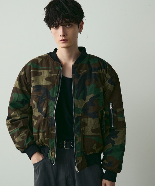DISEL MA-1スタイル ジャケット カモ柄 迷彩　ブルゾン　ボンバー Shoowtime（ショウタイム） ブルゾン アウター Reversible MA-1