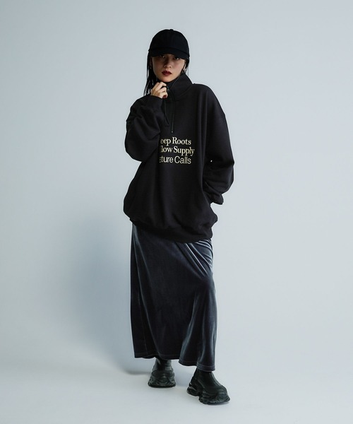 トレーナー スウェット 「Les Fleurs」ロゴハーフZIPスウェット/599001 レディース | JEANASIS | 04