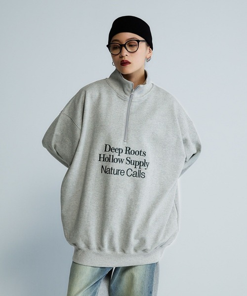 トレーナー スウェット 「Les Fleurs」ロゴハーフZIPスウェット/599001 レディース | JEANASIS | 13