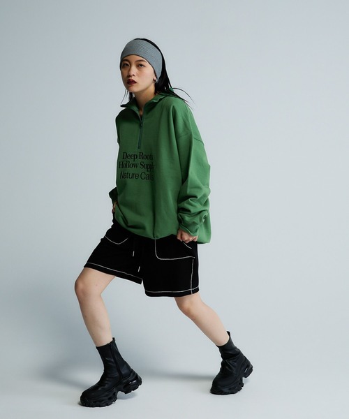 トレーナー スウェット 「Les Fleurs」ロゴハーフZIPスウェット/599001 レディース | JEANASIS | 16