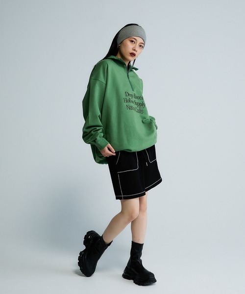 トレーナー スウェット 「Les Fleurs」ロゴハーフZIPスウェット/599001 レディース | JEANASIS | 17
