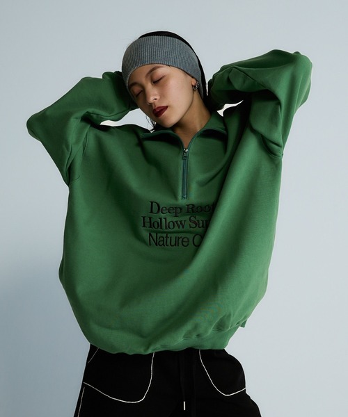 トレーナー スウェット 「Les Fleurs」ロゴハーフZIPスウェット/599001 レディース | JEANASIS | 19