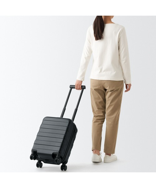 無印良品 バーを自由に調節できるキャリーケース　ネイビー 20L バーを自由に調節できる ハードキャリーケース（36L） | 無印良品