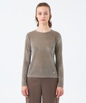 tシャツ シアーベロアロングスリーブ レディースの詳細画像4