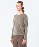 tシャツ シアーベロアロングスリーブ レディースの詳細画像5