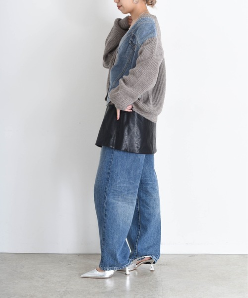 Eimee Law（エイミーロウ） カーディガン デニムドッキングニット